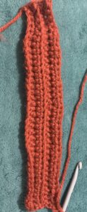 Red Crochet stitch line