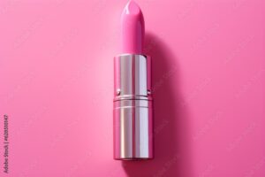 Barbie lipstick case, image of pink lipstick case for barbie created with Generative AI technology