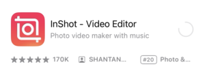 A Screenshot of the InShot app in the AppStore.