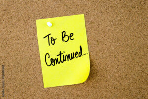 To Be Continued written on yellow paper note