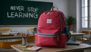 school, education, welcome, learn, learning, backpack, schoolbag, blackboard, letter, classroom, desk, class, books, chalkboard, chairs, teaching, ai generated, learning, classroom, classroom, classroom, classroom, classroom