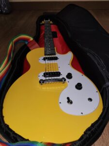 Yellow Les Paul guitar