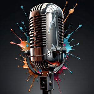 ai generated, microphone, podcast, splash, logo, icon, artistic, background, podcast, podcast, podcast, podcast, podcast