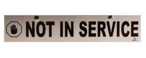 no service, not in service, sign, closed, stop, warning, not open, cutout