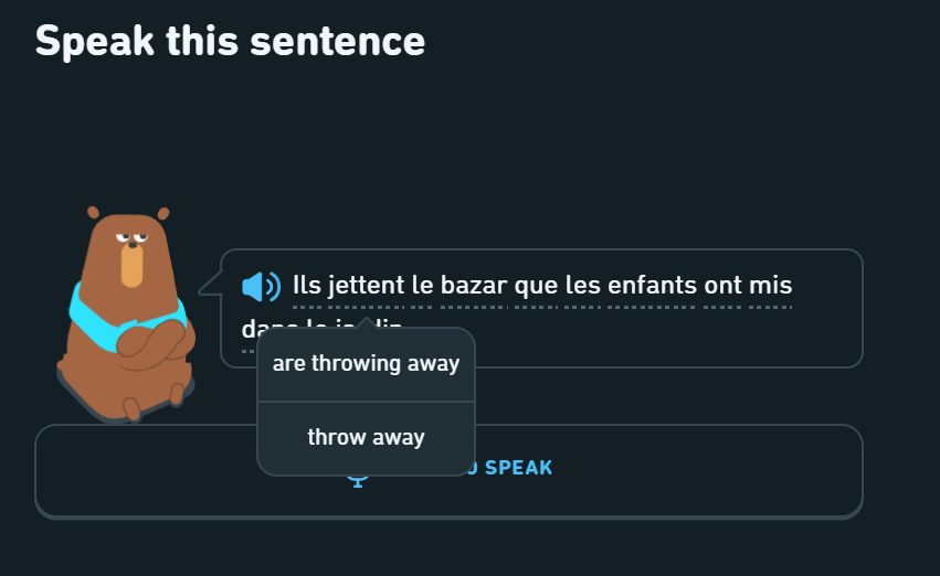 Screenshot showing hints on Duo