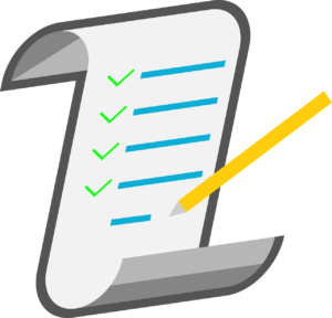 checklist, icon, notes