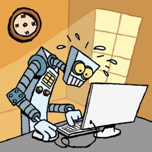 robot, artificial intelligence, working