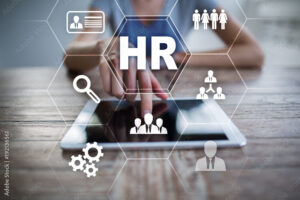 Human resource management, HR, recruitment, leadership and teambuilding. Business and technology concept.