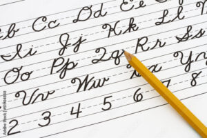 Learning cursive writing