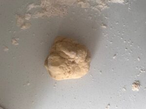 kneading pasta dough