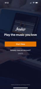 Sign up for app