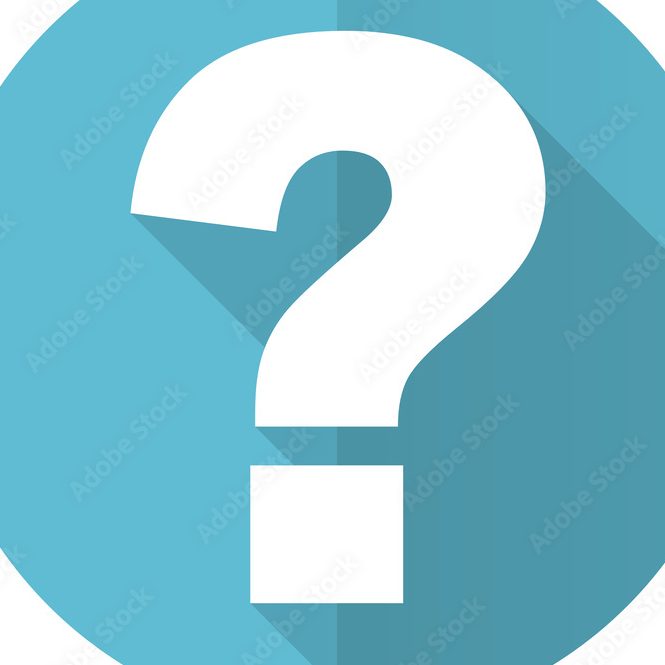 question mark blue flat icon ask sign