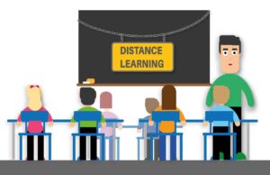 distance learning, teacher, students