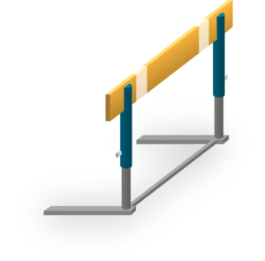 hurdle, barrier, obstacle