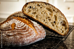 Delicious homemade sourdough baked bread