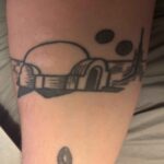 My StarWars tattoo of the Binary Sunset and Luke Skywalker's home on Tatooine 