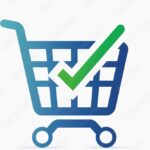 Secure Online Shopping with Cart and Checkmark Symbol
