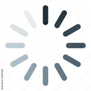 Blue loading icon png sticker, transparent background