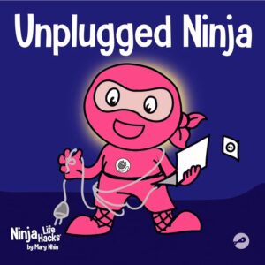 Ninja holding a laptop
