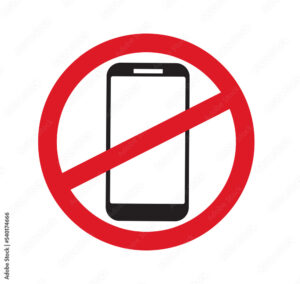 phone ban sign. prohibition icon vector illustration