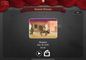 Saved shows, image of girl on horse. 