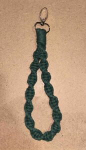 Spiral knot keychain.