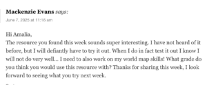 Week 4 comment 5.