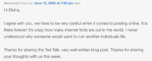 Week 5 comment 5. 