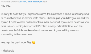 Week 6 comment 5.