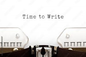 Time To Write Typewriter Concept