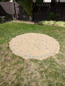 Finished product with paving stones in place.