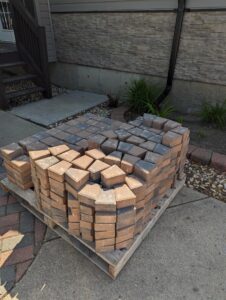 Pallet of paving stones
