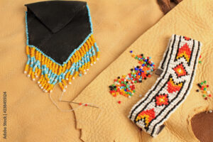 Native American Crafts with Beads and Leather