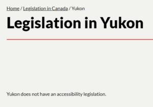 Yukon does not have assessability legislation