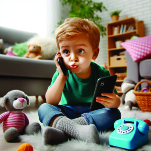 kid, cell phone, technology, childhood, boy, ai generated
