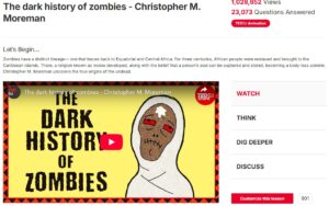 A screenshot from the TEDEd website lessons page.