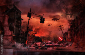 Russia attacks Ukraine. Russian forces surrounded Ukraine, firing missiles on cities, military targets. Military intervention, war crisis. The Russian troops invasion of Ukraine, danger for Europe, 3D