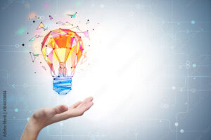 Enlightenment and innovation concept