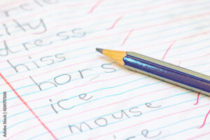 English Spelling Test and Pencil