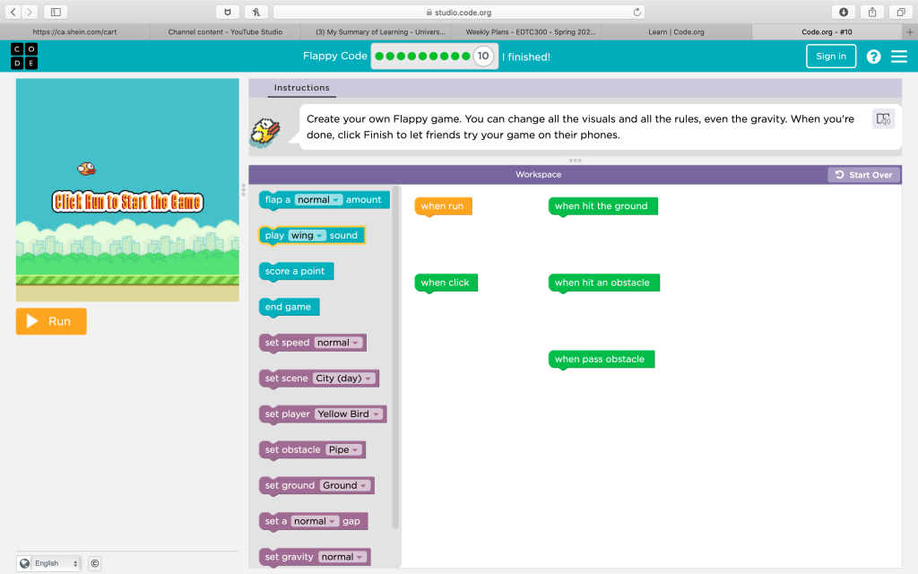 Make Flappy Bird Game Using Human Body Detection Extension in