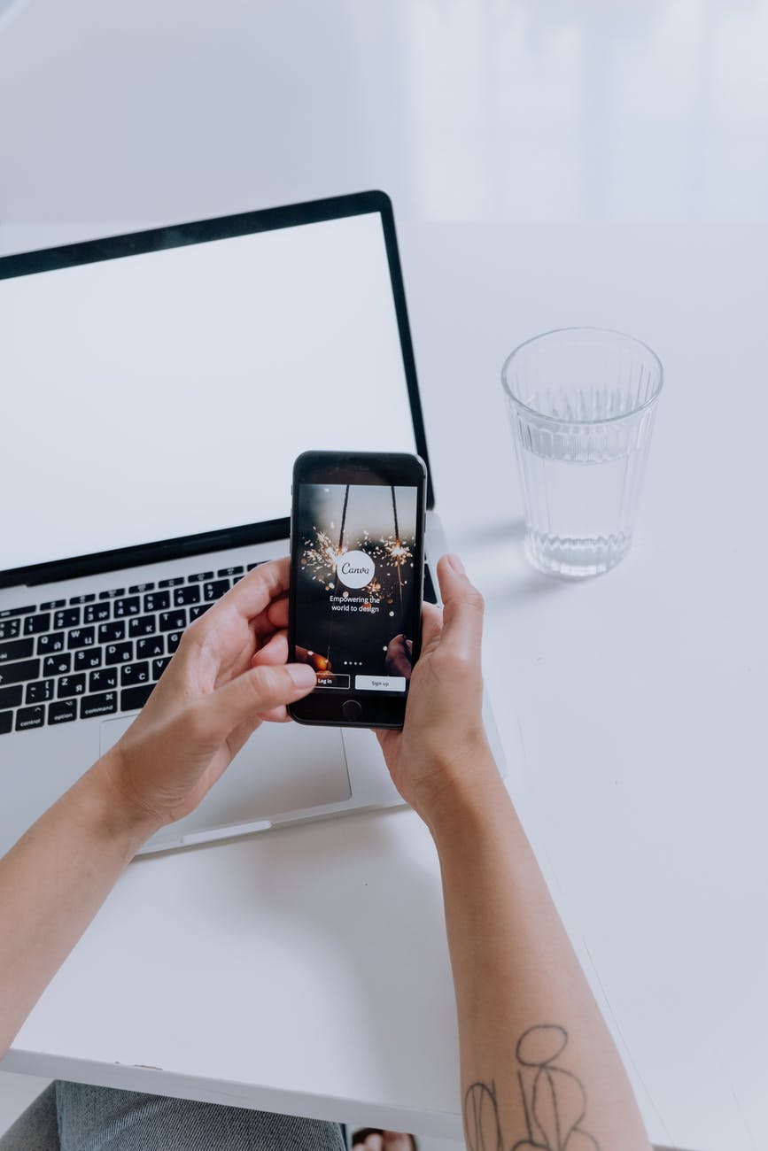 person holding a smartphone